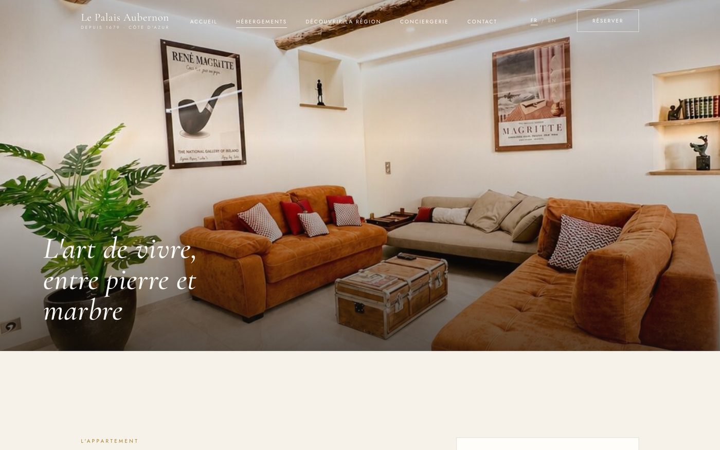 Page logement du Palais Aubernon